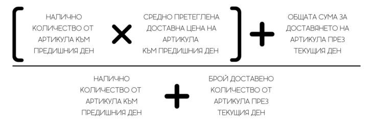 средно претеглена доставна цена 3 